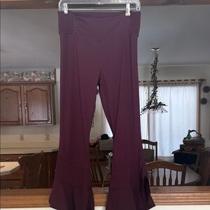 FP Movement by Free People Deep Red Flare Pants
